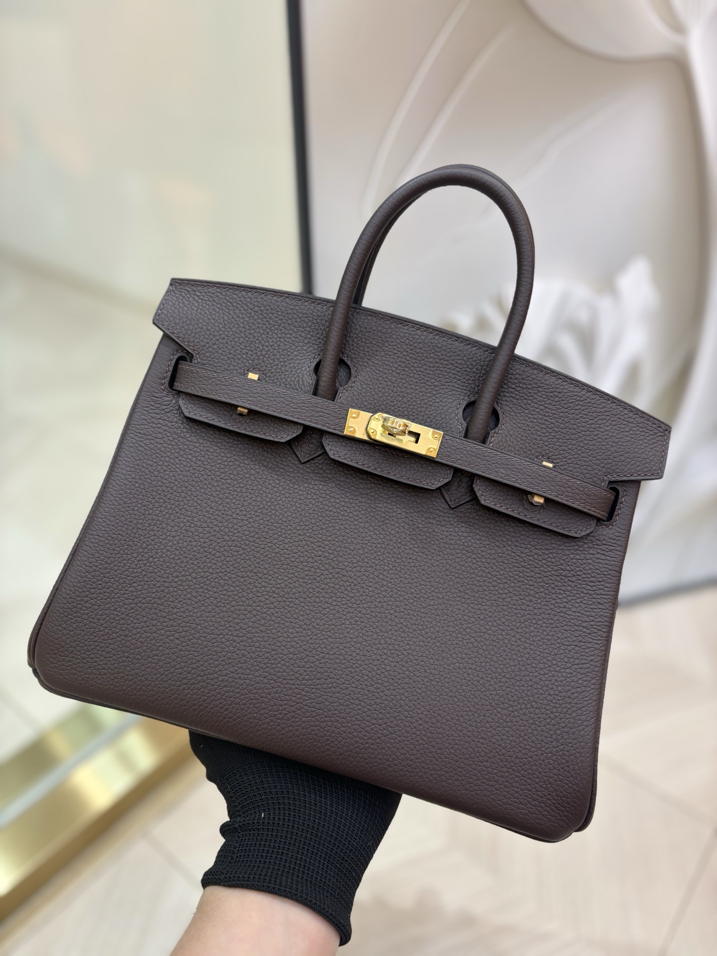 Hermes Birkin 30 Chocolat Togo Gold Hardware