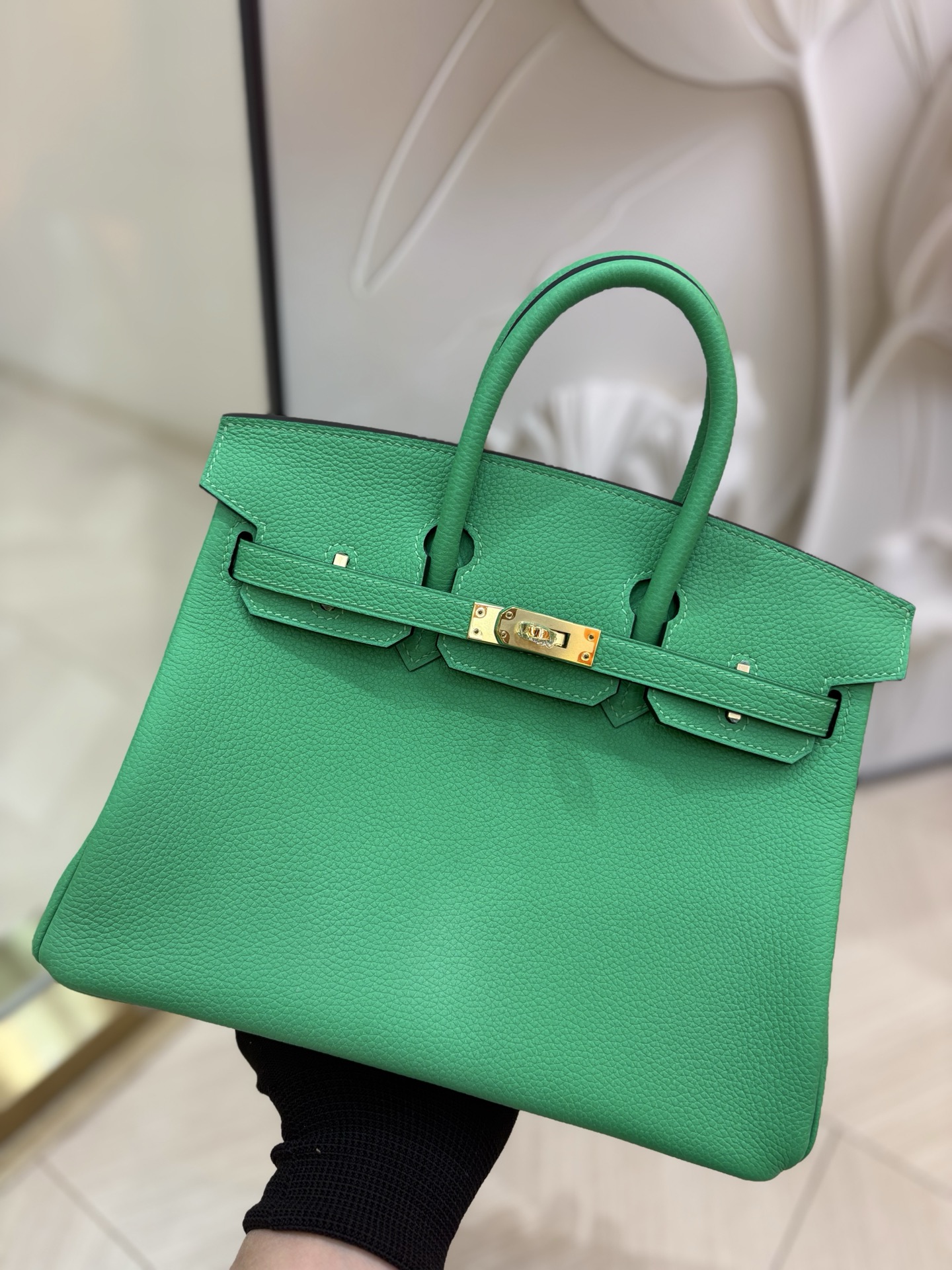 Hermes Birkin 30 Vert Menthe Togo Gold Hardware