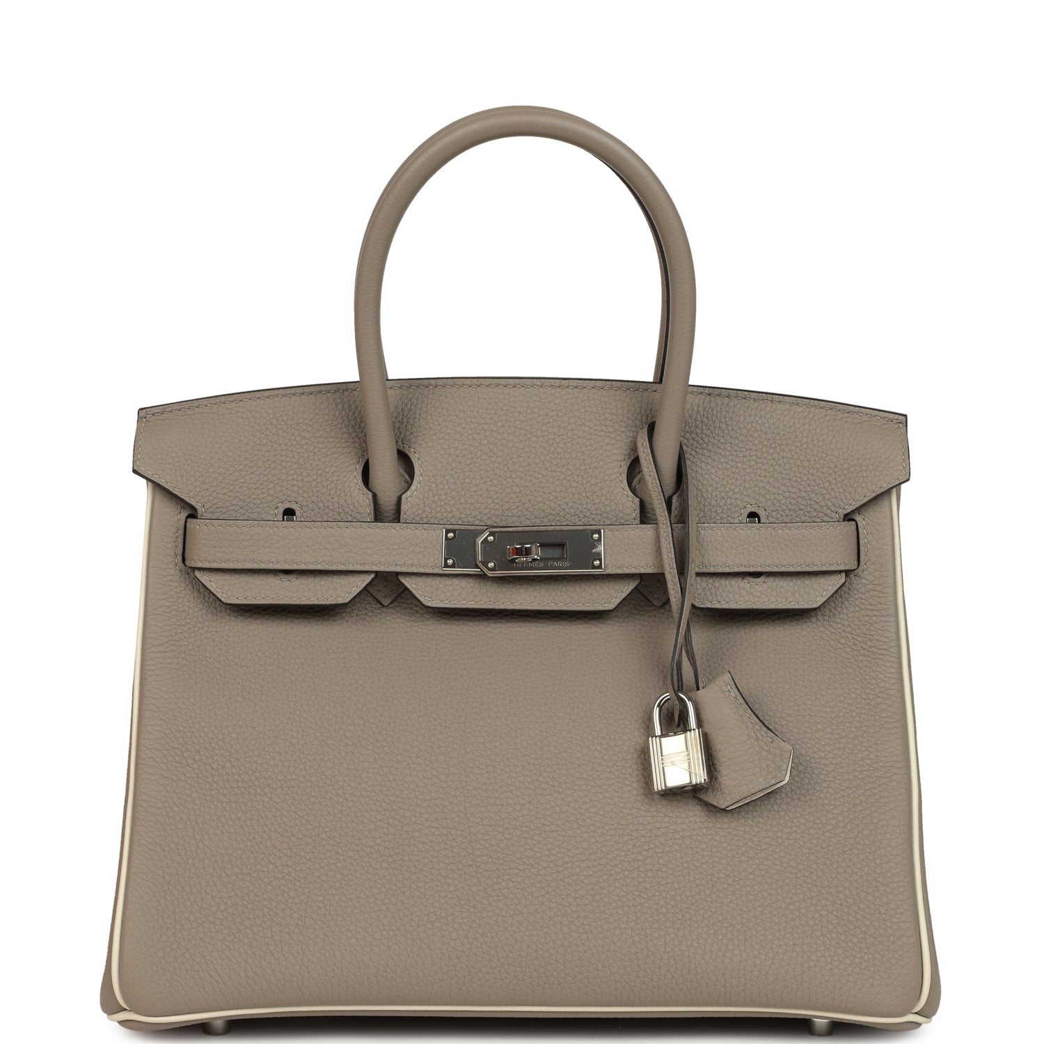 Hermès Special Order  Birkin 30 Gris Asphalt and Craie Togo Palladium Hardware