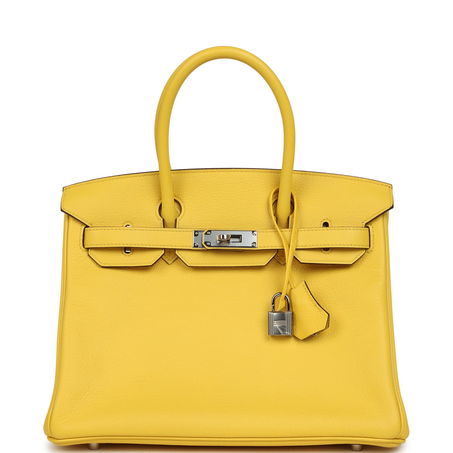 Hermès Birkin 30 Jaune de Naples Novillo Palladium Hardware