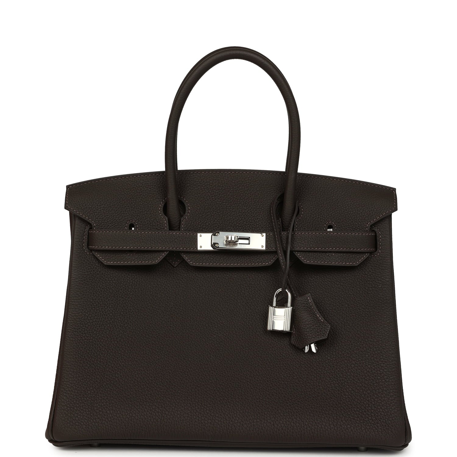 Hermès Birkin 30 Bai Brun Togo Palladium Hardware