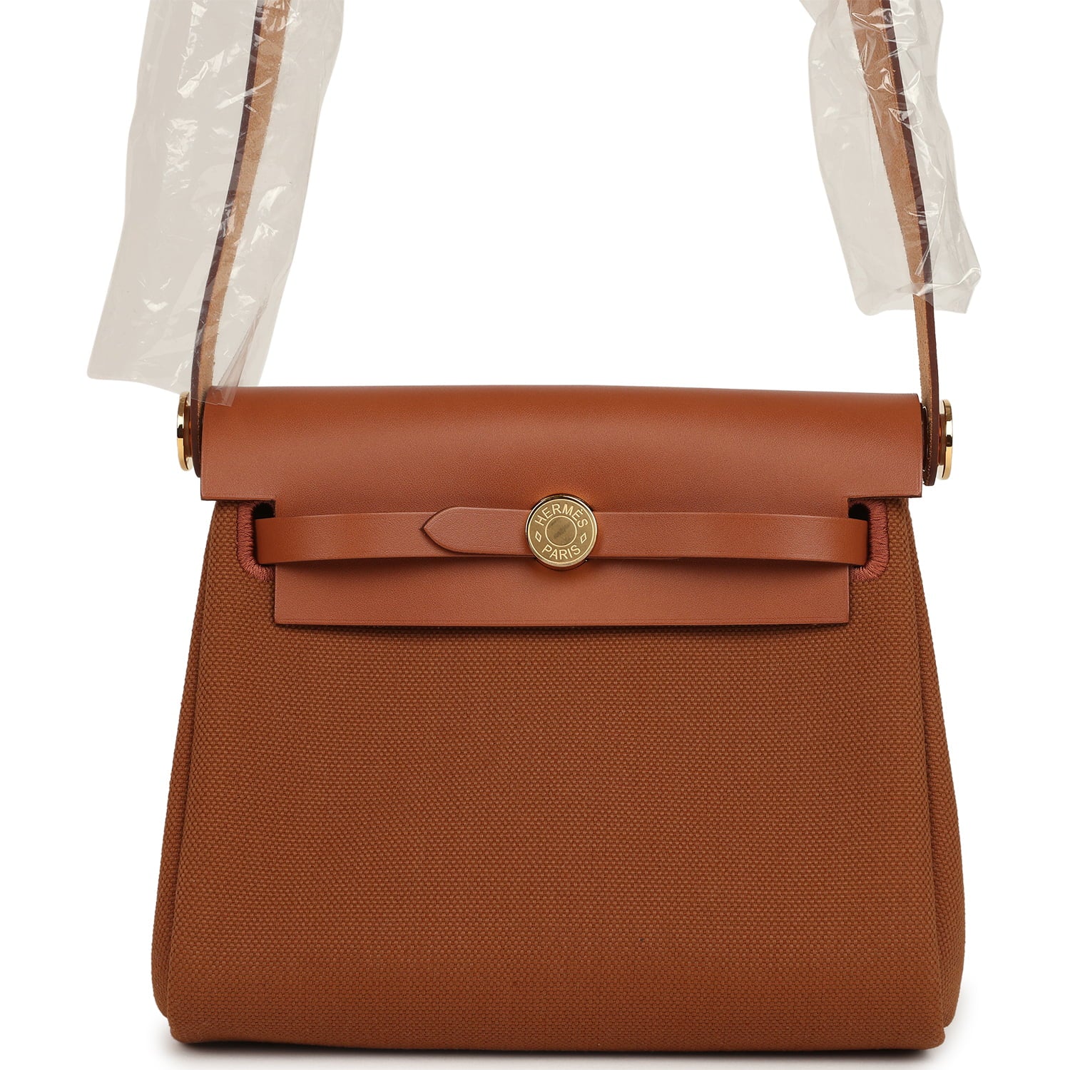 Hermès Herbag Zip 20 Mini Fauve Toile H Canvas and Vache Hunter Gold Hardware
