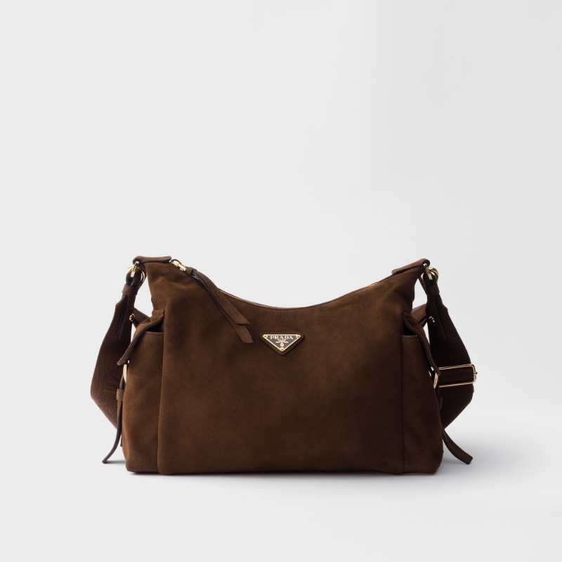 Prada Explore large suede bag