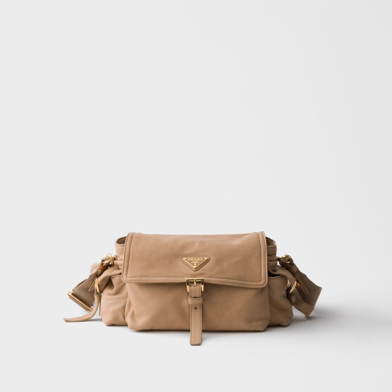 Prada Explore medium nappa leather shoulder bag with flap
