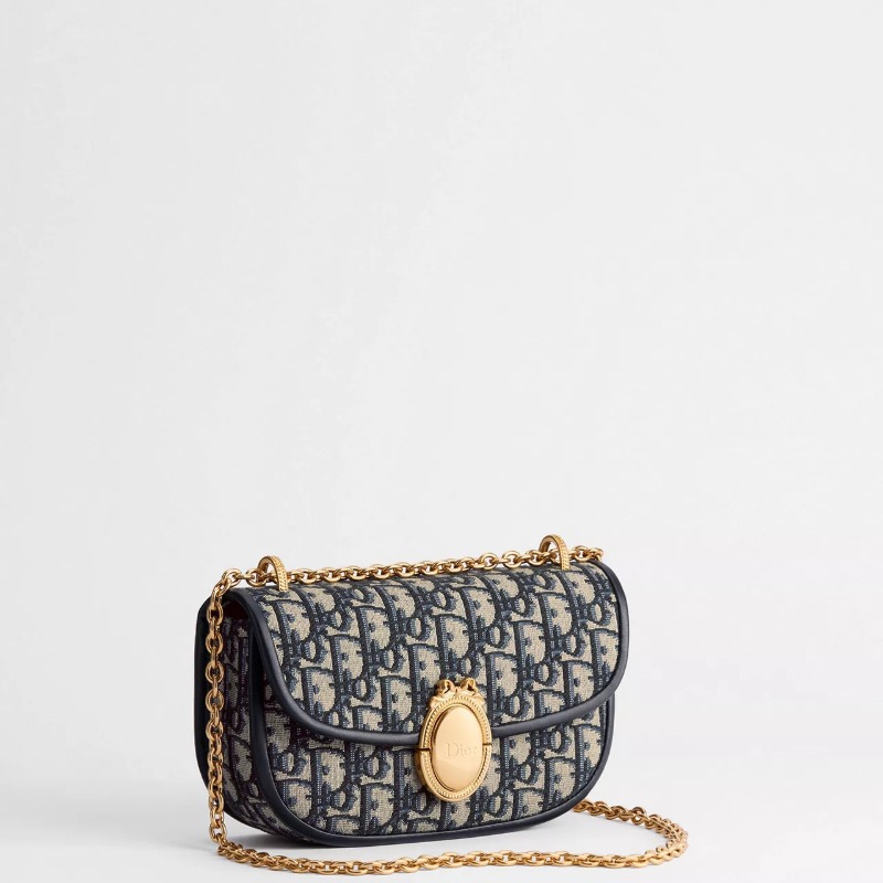 Small Dior Médaillon Flap Bag with Chain