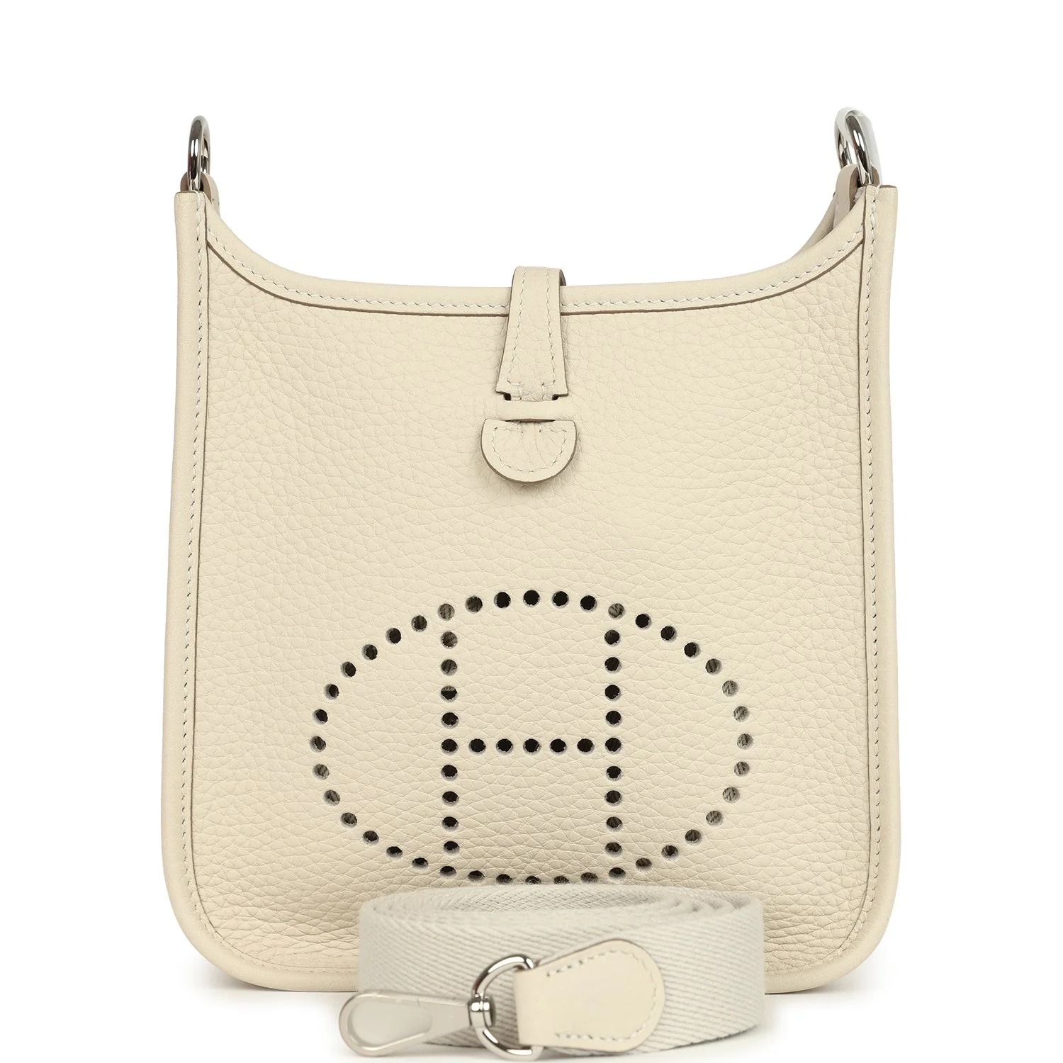 Hermès Evelyne TPM Craie Clemence Palladium Hardware