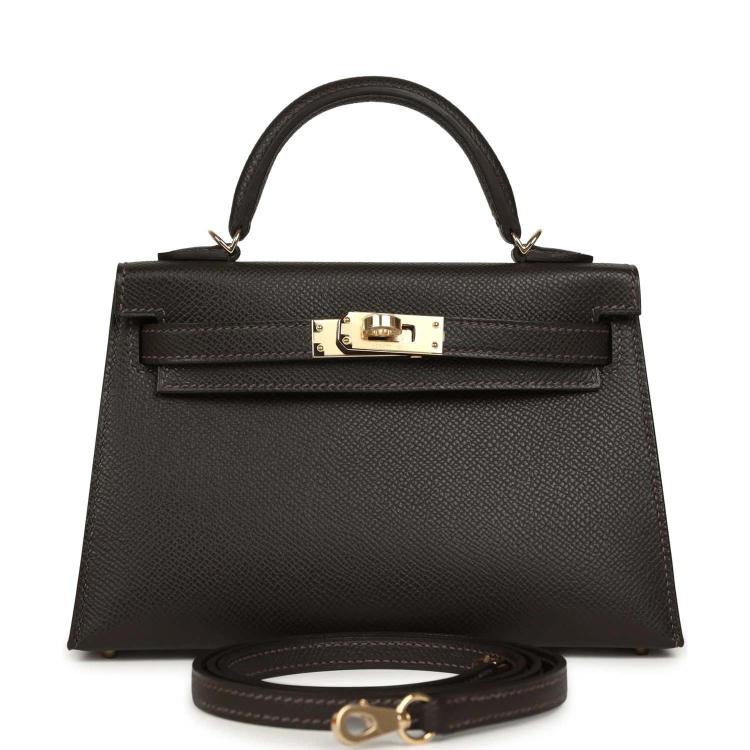 Hermes Kelly Sellier 20 Bai-Brun Epsom Permabrass Hardware