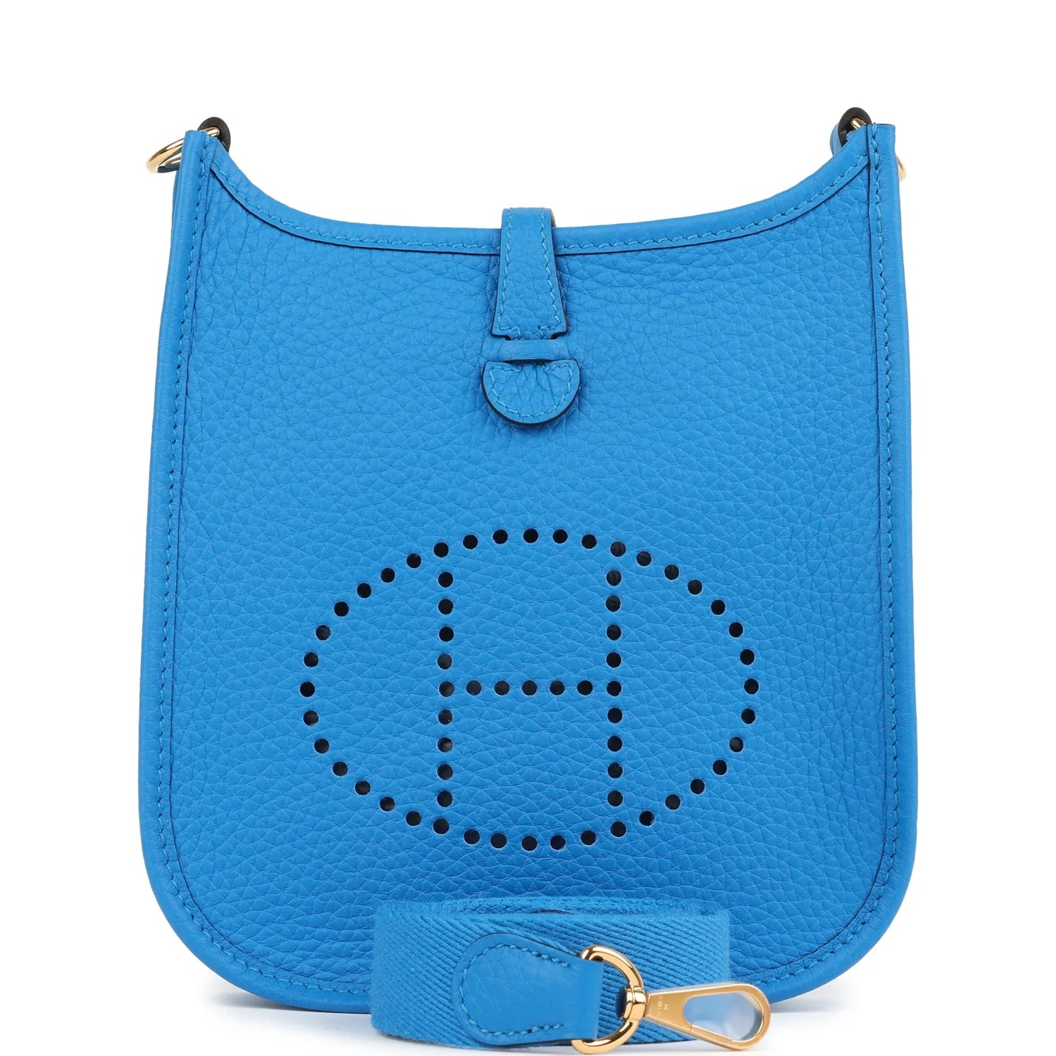 Hermès Evelyne TPM New Bleu Hydra Clemence Gold Hardware