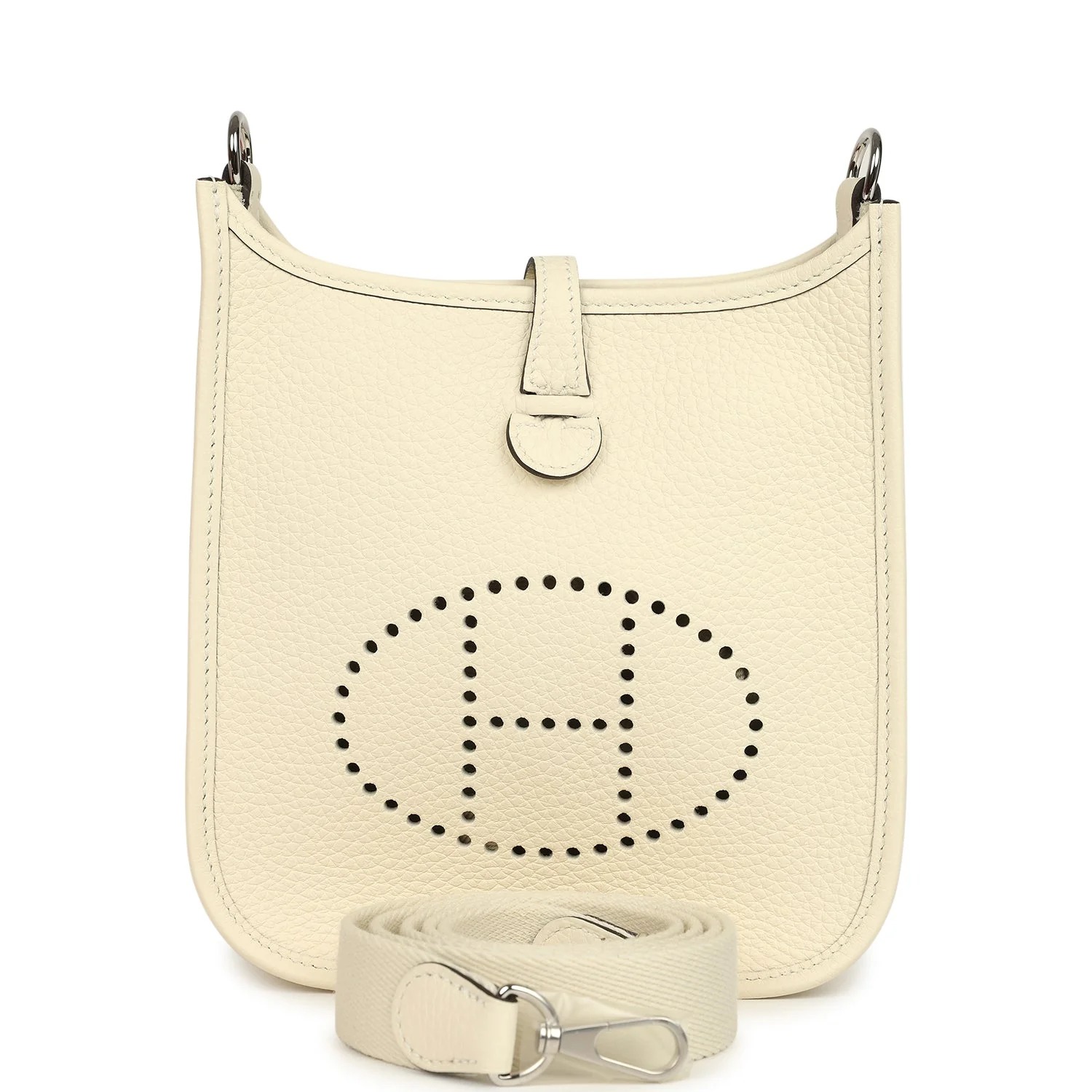 Hermès Evelyne TPM Cream Clemence Palladium Hardware