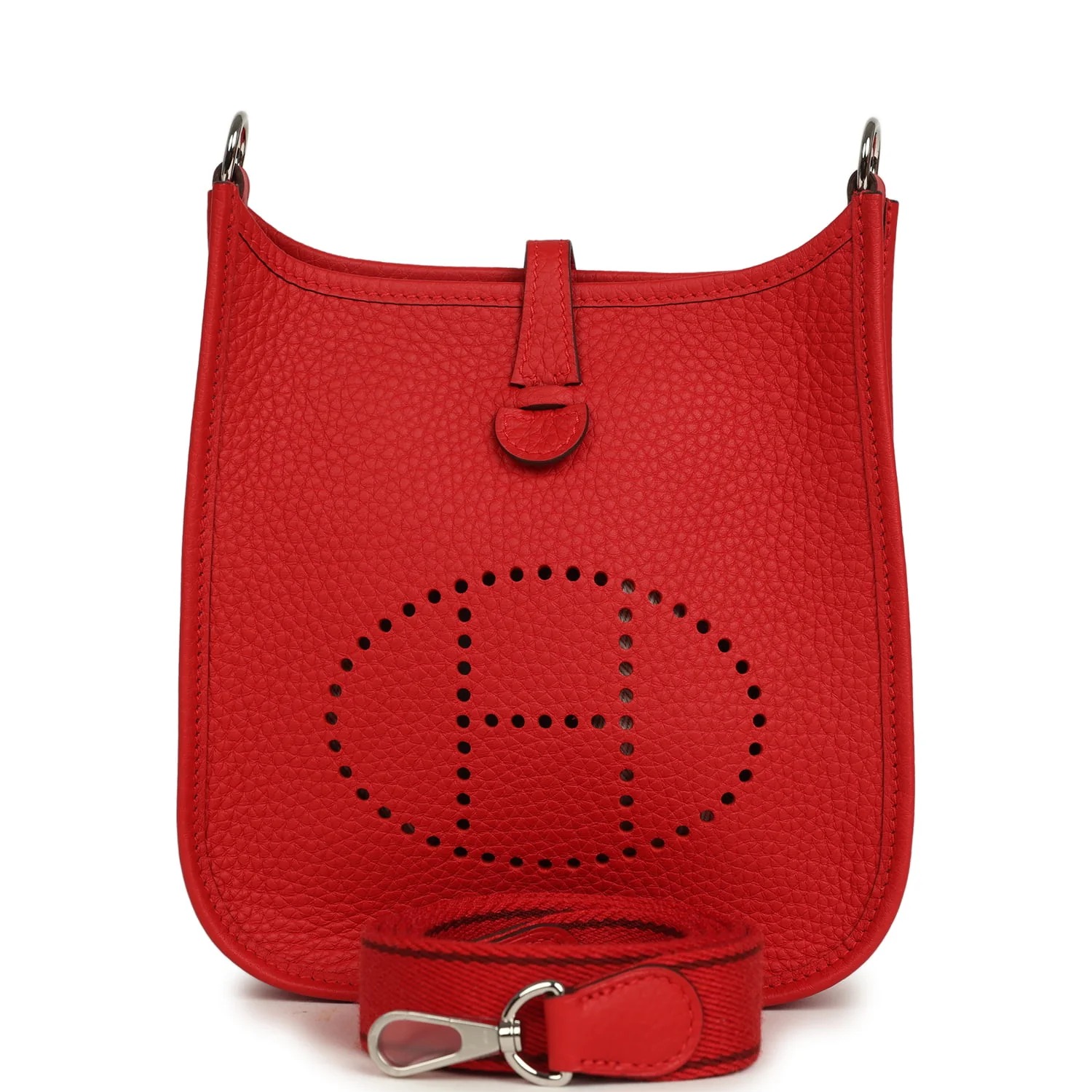 Hermès Evelyne TPM Rouge Radieux Clemence Palladium Hardware