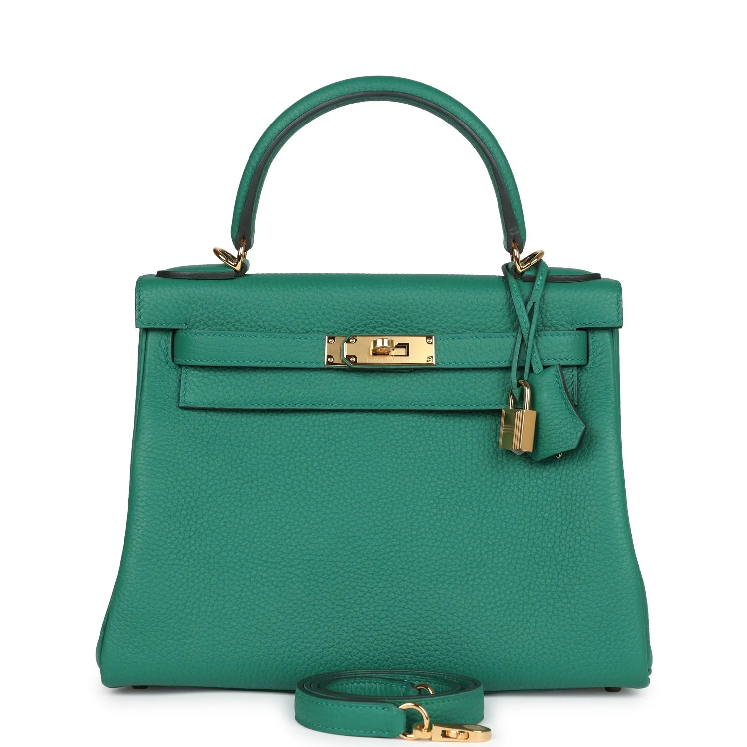 Hermès Kelly Retourne 28 Vert Vertigo Clemence Gold Hardware