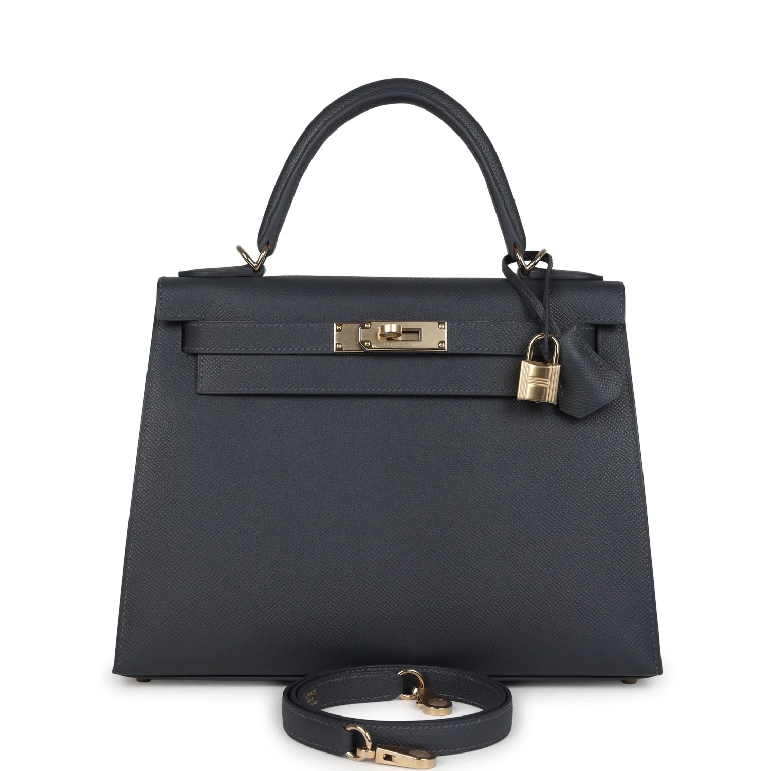 Hermès Kelly Sellier 28 Ardoise Epsom Permabrass Hardware