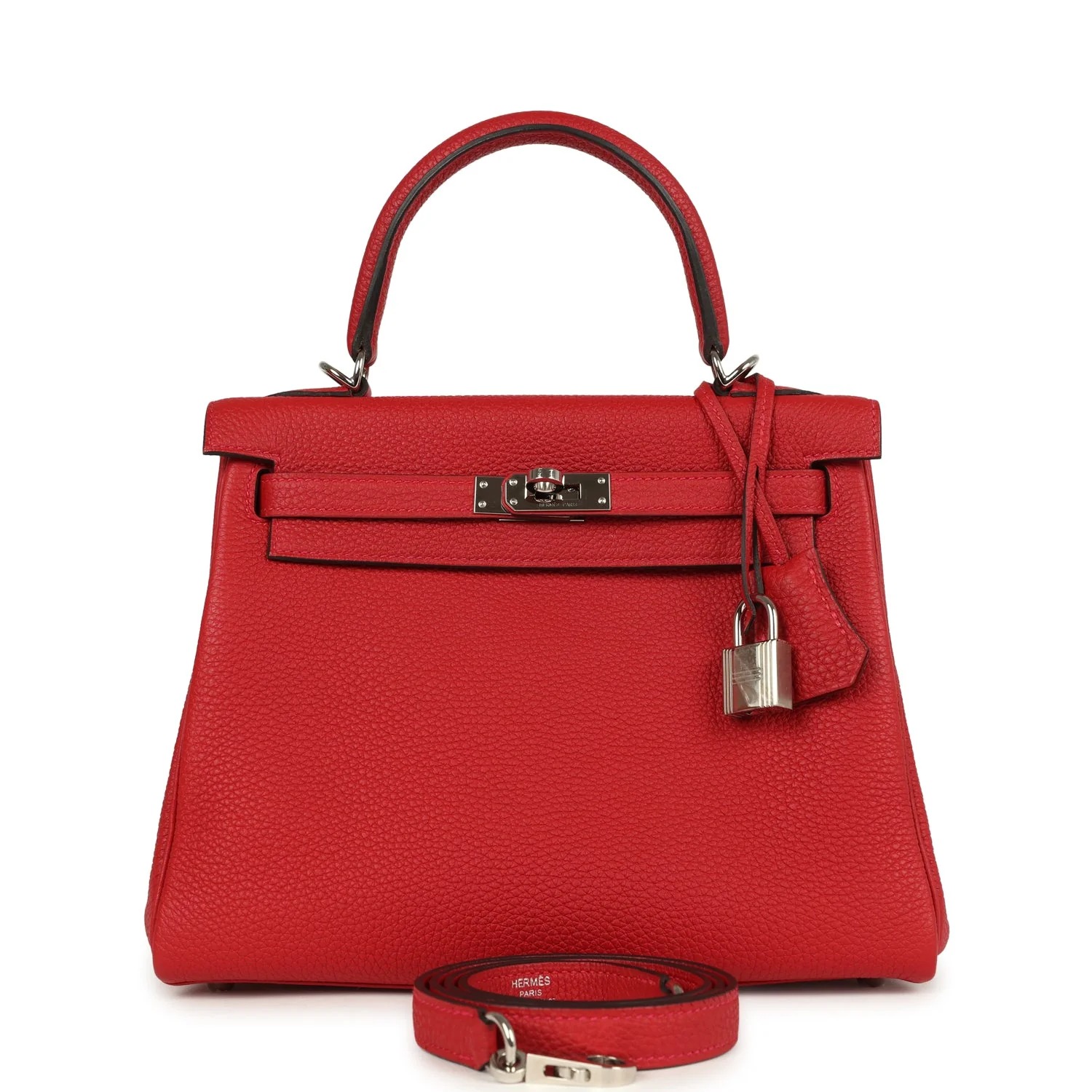 Hermès Kelly Retourne 25 Rouge Casaque Togo Palladium Hardware