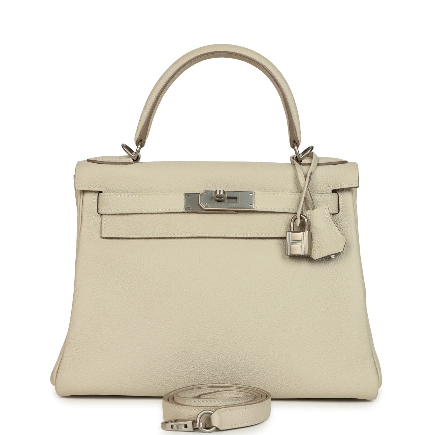 Hermès Special Order Kelly Retourne 28 Beton Verso Togo Brushed Palladium Hardware